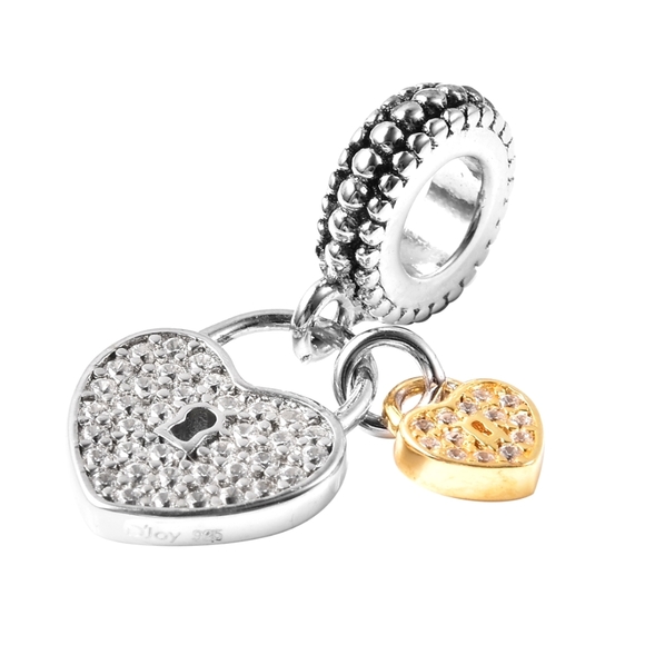 D'Joy Charms Jewelry - D'Joy Hearts Charm  Pendant. Gold, Silver, 💎💎s